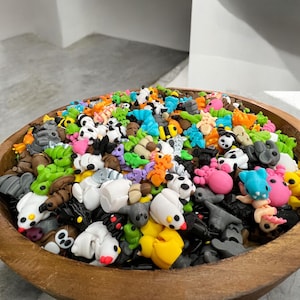 愛らしい 3D プリントのマイクロ動物フィギュア - ポケット ペット、ギフト、クリスマスプレゼント、ギフトバッグ、パーティーの記念品に最適