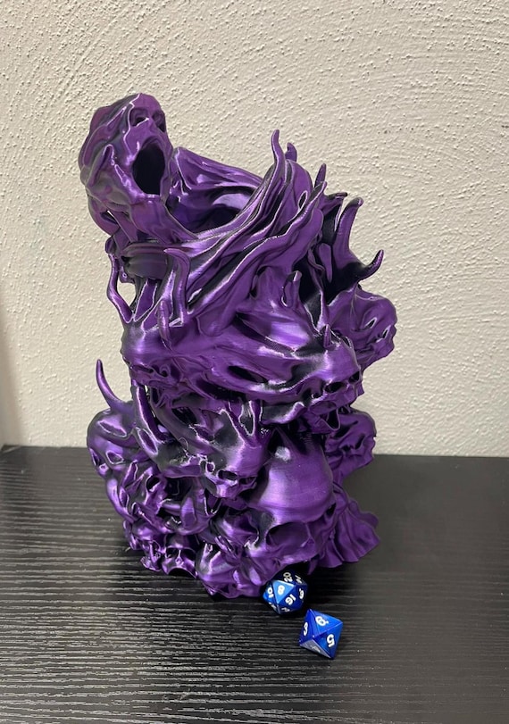 Damned Souls Dice Tower and wall DND Dark Fantasy Skull Fortress RPG Dice Roller