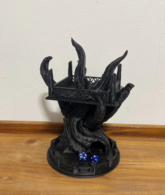 Treetop Druid Haven Dice Tower – Forest Guardian RPG Dice Roller for Dungeons & Dragons