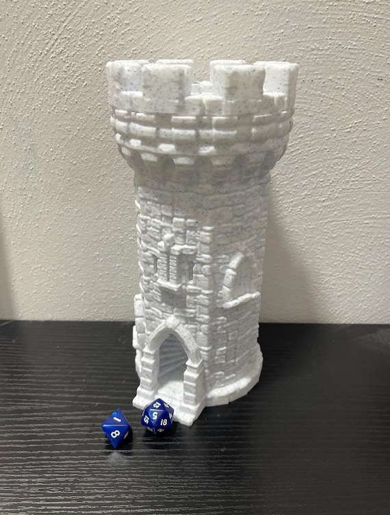 Castle Dice Tower Medieval Stone Style Dice Roller Dungeons and Dragons, Pathfinder - RPG Games