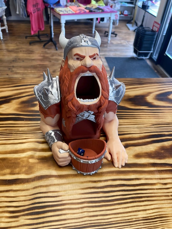 Critical Chug Viking Dice Tower 3D Printed Dice Tower for D&D Norse Tavern Dice Roller Dungeon Master Gift Tabletop Gaming Accessory