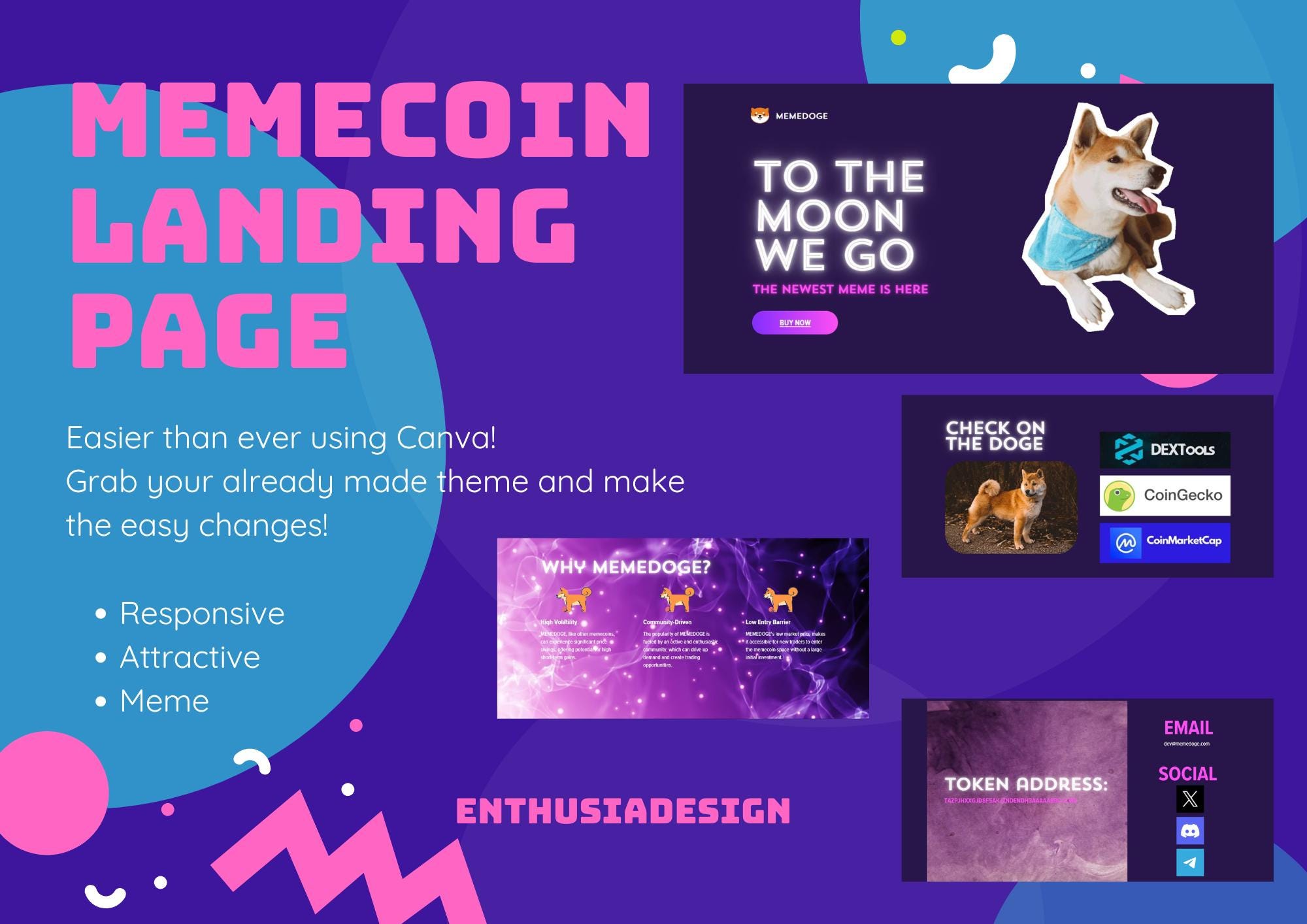 Crypto Templates Canva - Etsy