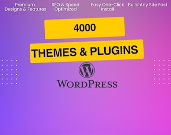 Paquete de temas y complementos para sitios web / Compatible con WordPress / Más de 4000 plantillas y plugins editables / Descarga inmediata
