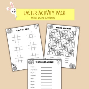 Easter Games for Kids Easter Party Games Bundle Easter Egg Activities Family Game Classroom School PRINTABLE