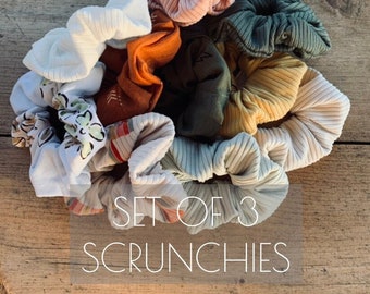 Scrunchie Bundle | Ribbed Jersey Knit | Hair Tie
