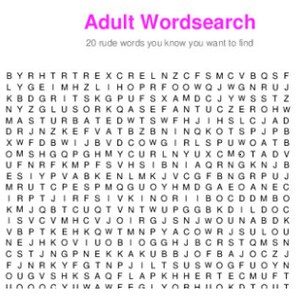 Downloadable Printable Adult Wordsearch Puzzle