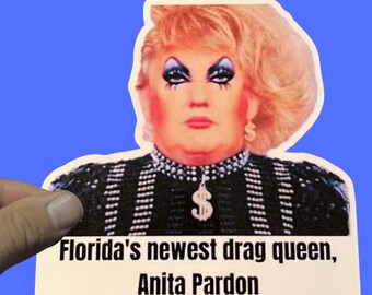 Liberal Sticker, Anita Pardon, I Need A Pardon, Funny Sticker, Trump Guilty, Anti Trump, Hydroflask, Water Bottle, Laptop Decal