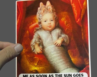 Early Bedtime Sticker, Funny As Soon As the Sun Goes Down Sticker, Classical Sarcasm, Weatherproof Premium Matte Sticker, Sleep Sticker