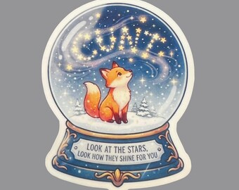 Look At the Stars, Look How They Shine For You Sticker, Funny Sarcasm, Cunt, Weatherproof Premium Matte Sticker, Laptop, Water Bottle