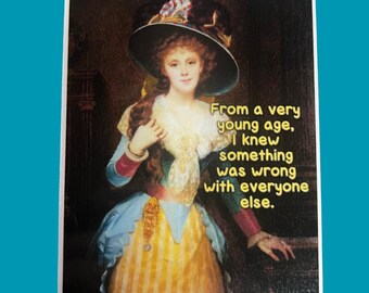 Something is Wrong With Everyone Else Sticker, Hilarious Classical Sarcasm Sticker, Weatherproof Matte Sticker, Hydroflask, Laptop Decal