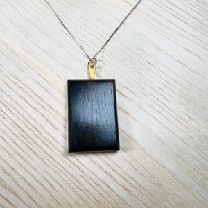 Ziricote Wood Contemporary Pendant Necklace, Brown Wooden Pendant, Wood Statement Jewelry, Modern Abstract Design, Anniversary Gift For Her