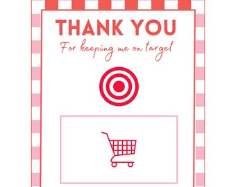 Printable Teacher gift card, Teacher Thank you Card, Teacher gift printable, Teacher appreciation week, End of school, target gift card