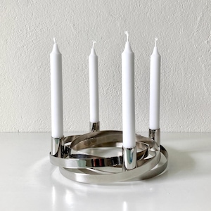 Georg Jensen Kandelaar 'Ribbons' – Alken & Bengtsson – Deens design (ca. 2000)