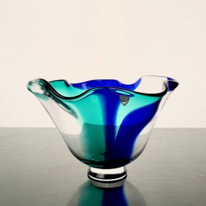 Vintage Swedish Art Glass “Butterfly” Bowl – Lars Hellsten for Orrefors (1990s)