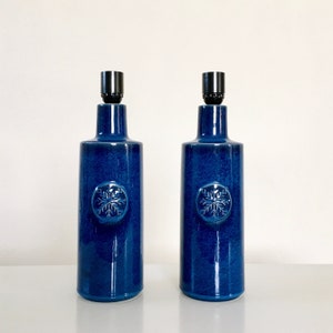 Mid-Century Modern Danish Table Lamps – Maria Philippi for Désirée Stentøj – Vintage Scandinavian Ceramic Pair (1960s)