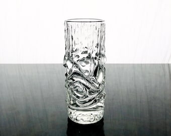 Vintage Czech Pressed Glass Vase – Heřmanova huť Sklo Union ”Dragons Head” by František Pečený (1970s)