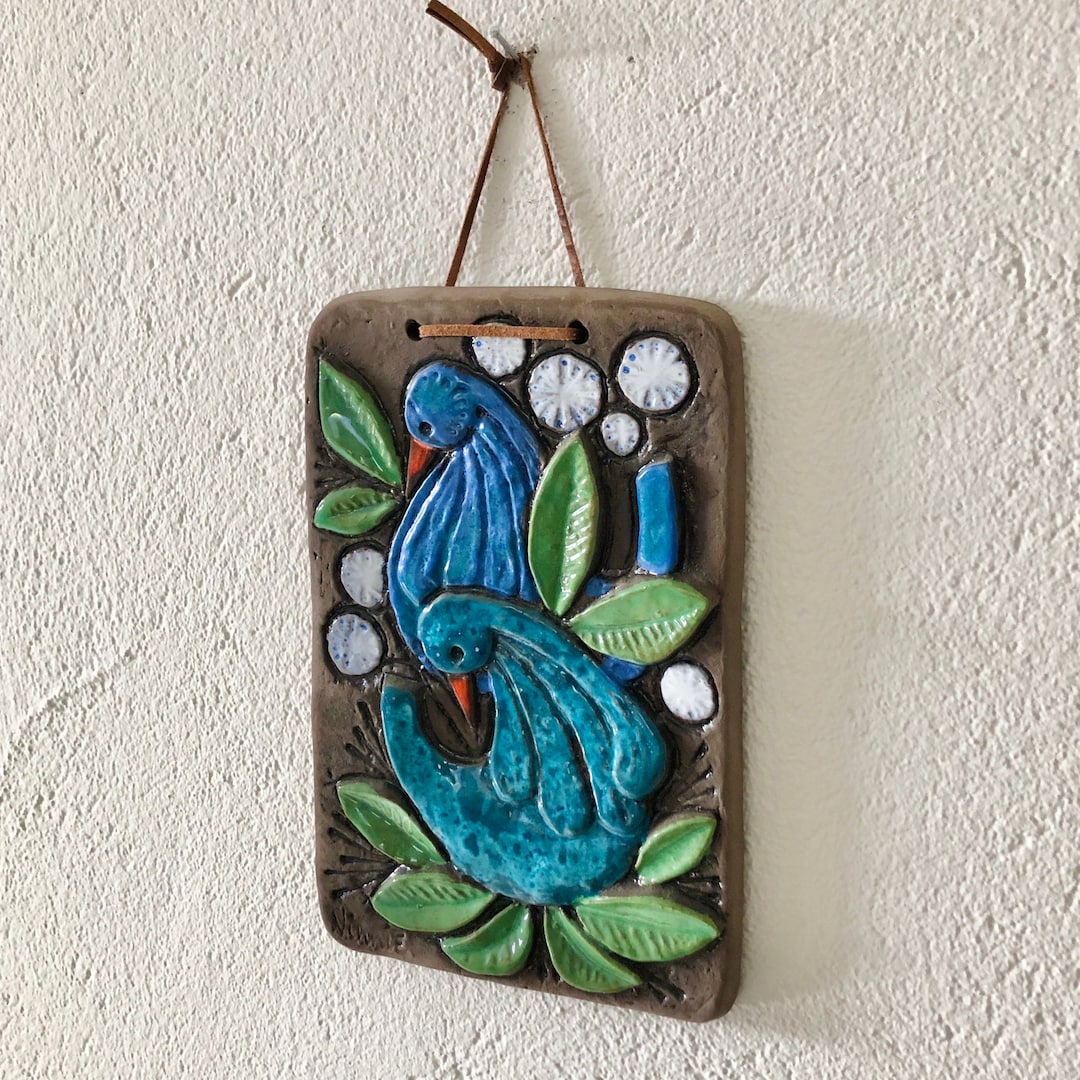 Vintage Ceramic Wall Decor Plaque by Ninnie Forsgren for Etsy UK