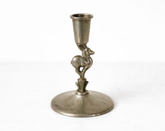 Vintage schwedischer Art-Deco-Kerzenhalter aus Zinn – Ystad, Tennessee, ca. 1930er–40er Jahre