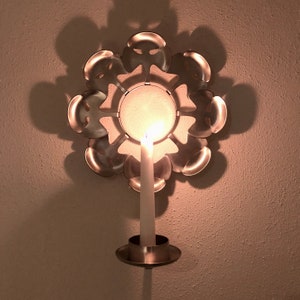 Swedish Vintage Wall Candle Sconce in Metal Second Half of the 20th Century image 9