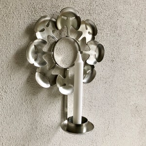 Swedish Vintage Wall Candle Sconce in Metal Second Half of the 20th Century image 6