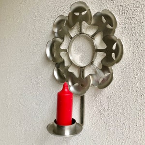 Swedish Vintage Wall Candle Sconce in Metal Second Half of the 20th Century image 7
