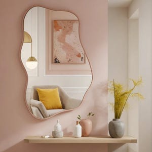 Unique Curvy Mirror: Asymmetrical Organic Wall Decor