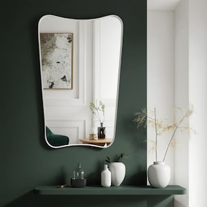 Asymmetrical Wall Mirror: Modern Organic Shape, Luxury Home Decor