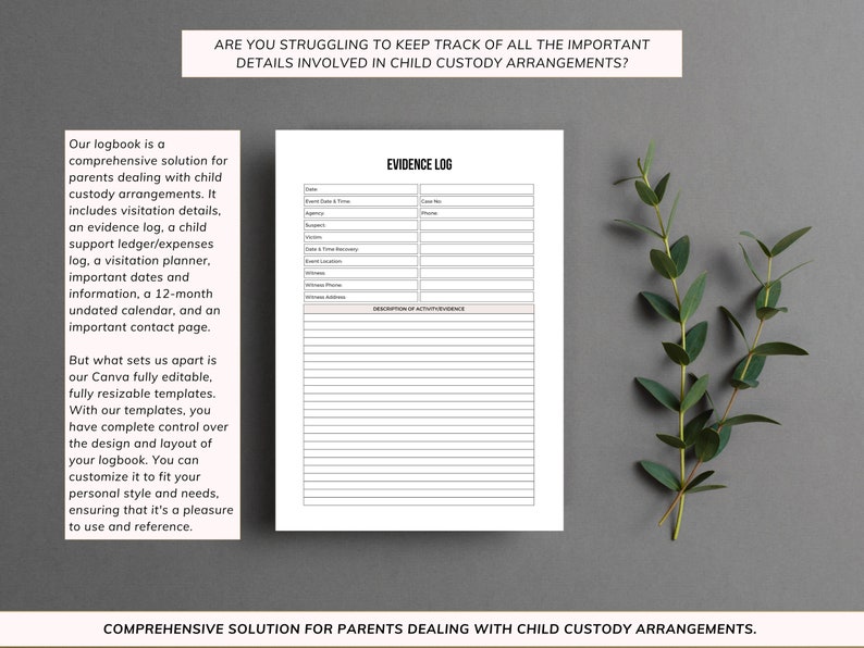 Child Custody Journal: the Essential Log Book for Keeping Accurate ...