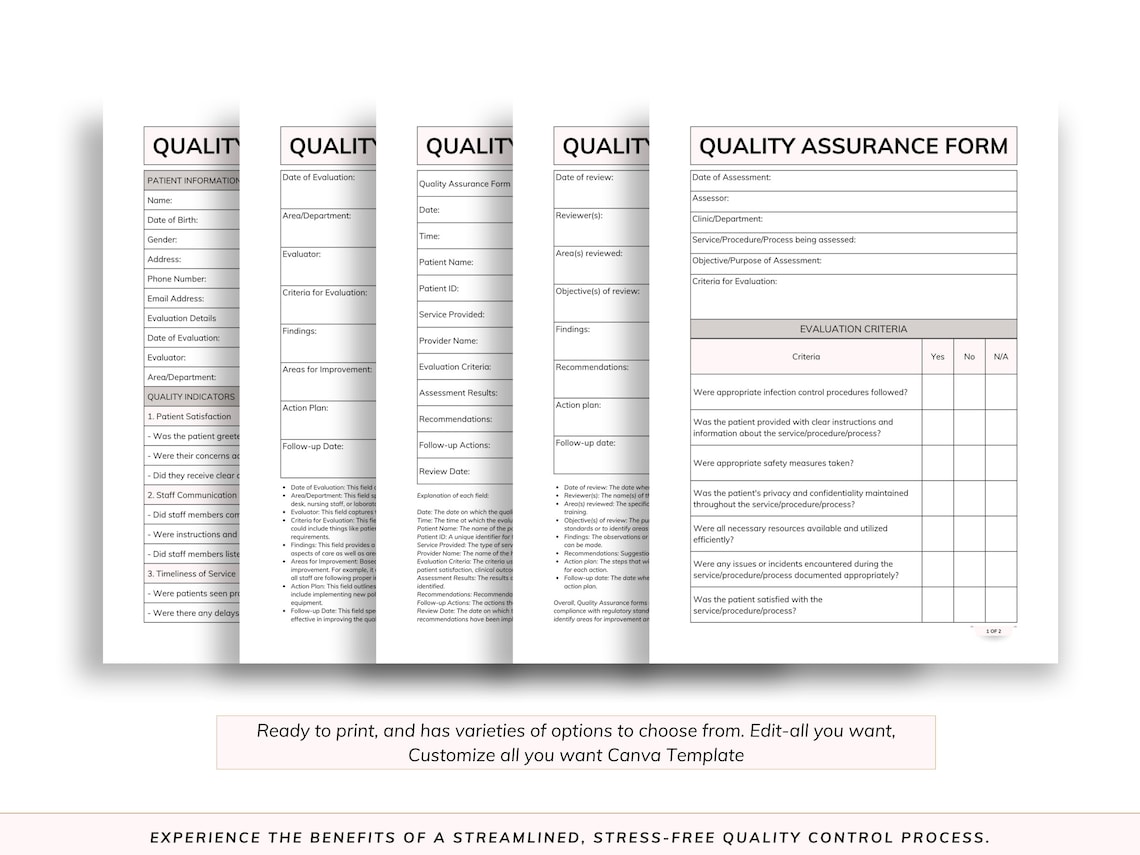 6 Quality Assurance Forms Templates - Track and Manage Your Process ...