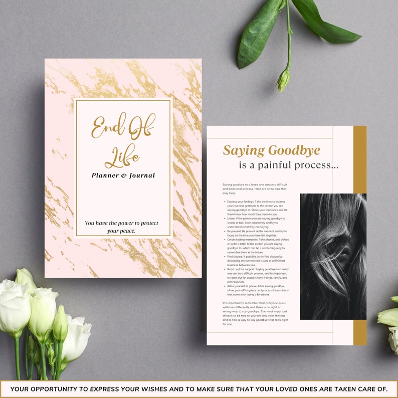 End Work Book End-of-life Planning Workbook: A Canva Editable Template - Etsy