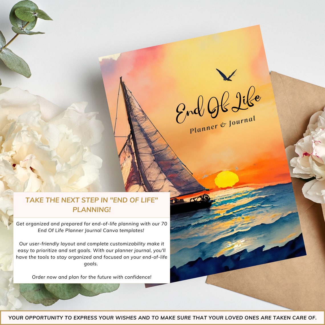 End Work Book End-of-life Planning Workbook: Canva Editable Template, Checklist and ...