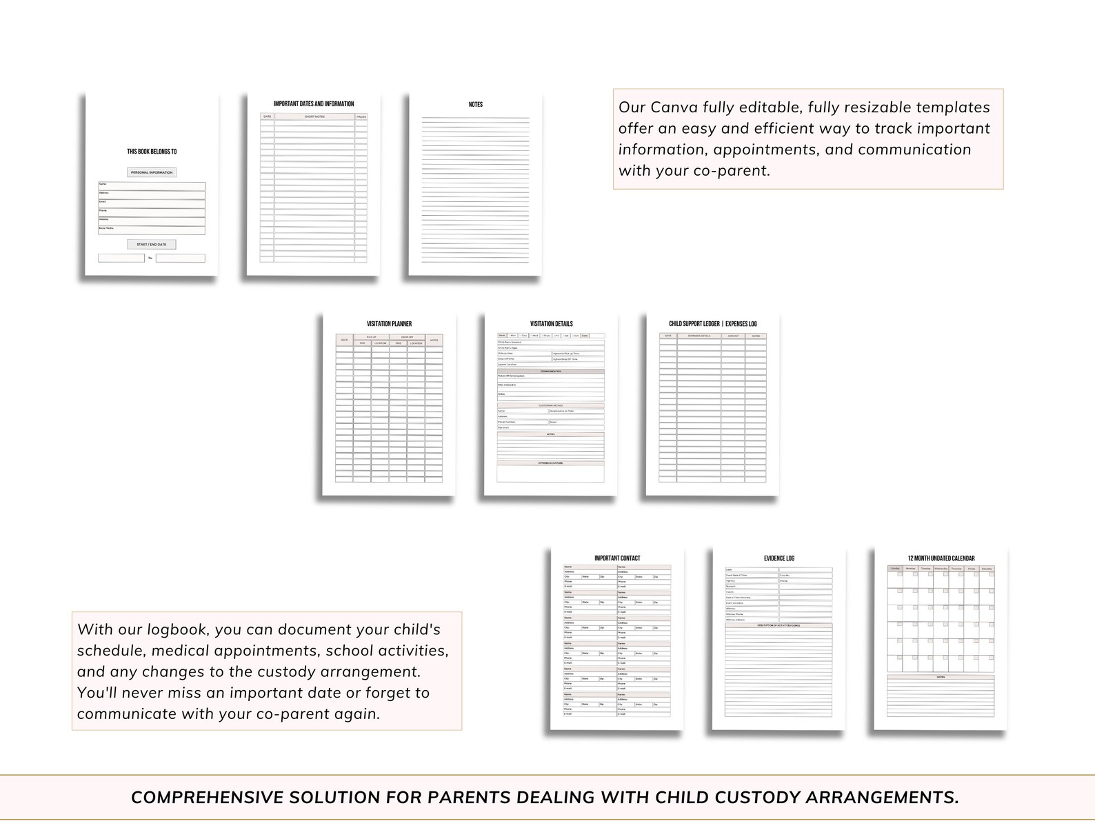 Child Custody Journal: the Essential Log Book for Keeping Accurate ...