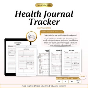 Health and Wellness Journal: Track Your Vital Signs, Medications, and Daily Symptoms