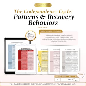 The Codependency Cycle:  Patterns and Recovery Behaviors - Printable Recovery Guide with Worksheets