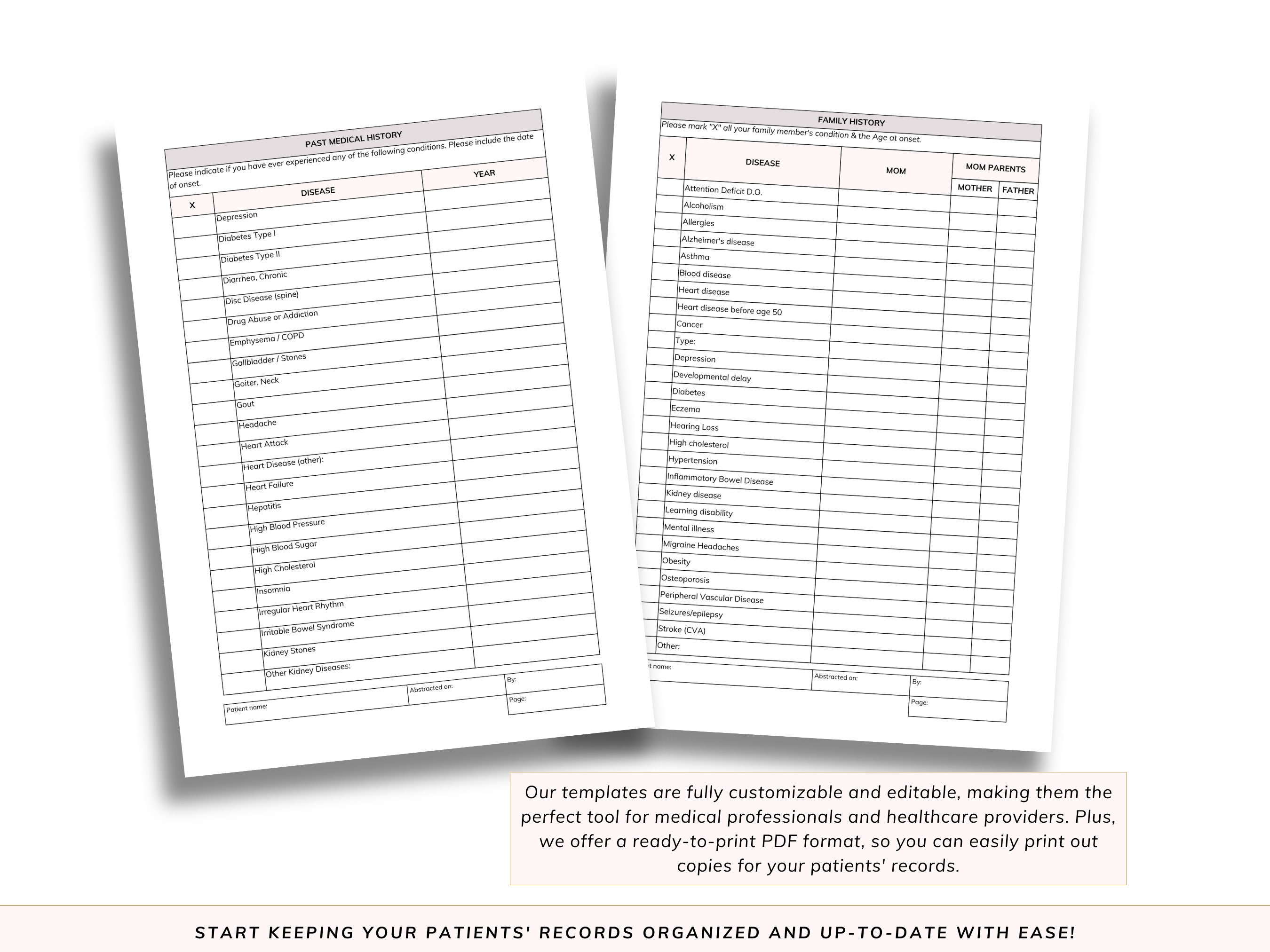 History Worksheet Template