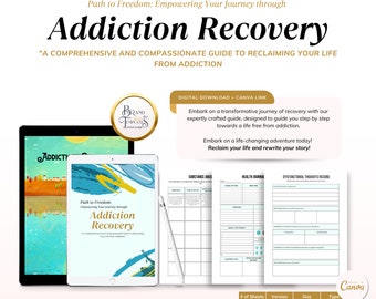 Addiction Recovery Planner - Editable Template And Printable PDF