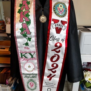 Pre-design Alpha Kappa Alpha/ Collegiate Graduation Stole image 1