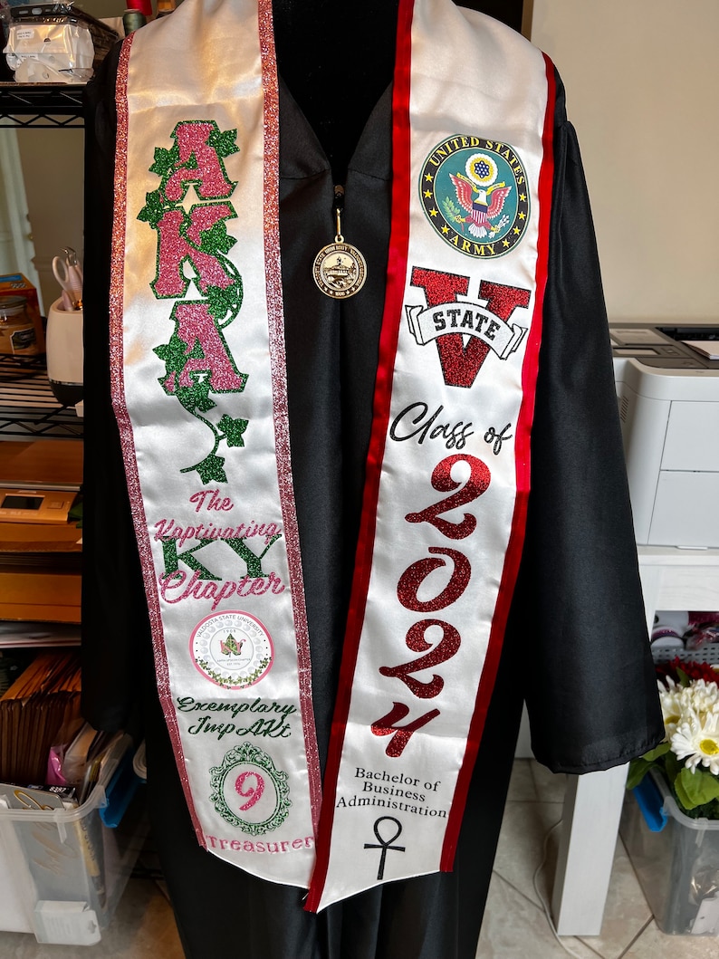 Pre-design Alpha Kappa Alpha/ Collegiate Graduation Stole image 1