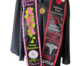 Custom 72" Slanted end Graduation Stole