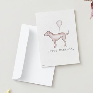 Labrador Geburtstagskarte, digitale Karte, Druck zu Hause, Hundekarte, Labrador Grußkarte, alles Gute zum Geburtstag