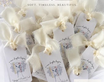 Book Stack Place Cards, Personalized Bookmark Favors, Storybook Baby Shower Decor