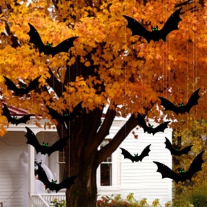 Big Dot Of Happiness Hanging Black Bats - Outdoor Hanging Decor - Ha