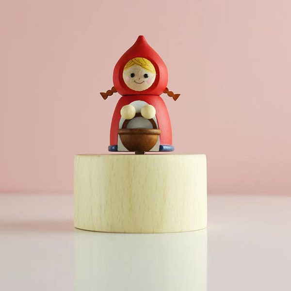 Personalisierte Spieluhr aus Holz Rotkäppchen Personalisierte Spieluhr Einzigartiges Geschenk Besonderes Andenken
