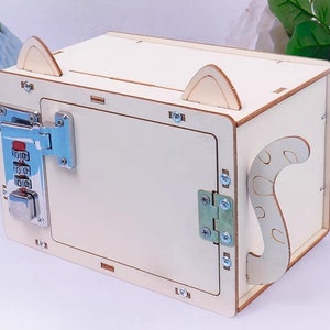DIY Manual mechanical password box technology small invention student science experiment equipment piggy bank  stem education