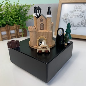 Creative Gift birthday present Music Box Spirited Away Faceless man  Music Box Wooden Crafts Children Gift  Home Decoration