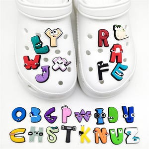 Cute Colorful Letters Croc Charms for Teens Kids, 26 Pcs Creative Durable Charms for Jibbitz, Shoe Charms ,Charms Assecories, Birthday Gift