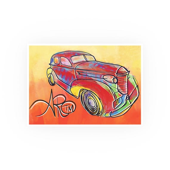AbstractArtMom Vintage Car Fine Art Posters