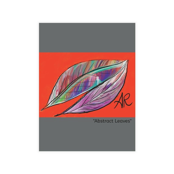 Abstract Leaves Postcard Bundles (envelopes not included)