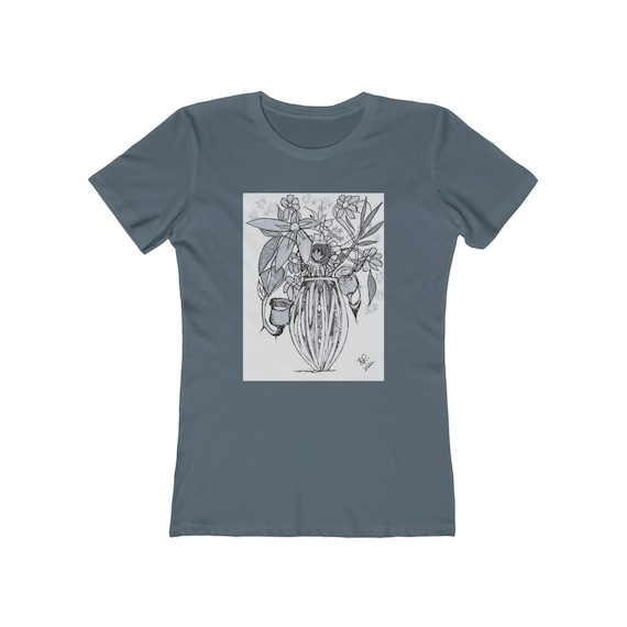 Flowers in B&W (2022) Women's Boyfriend Tee