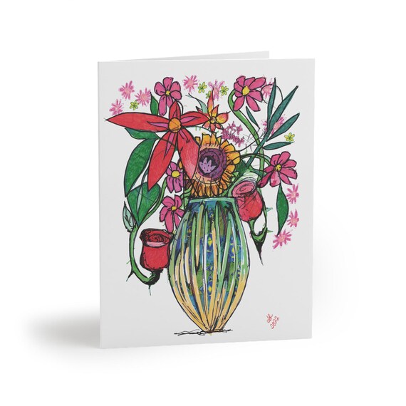 Flowers Greeting cards (8, 16, and 24 pcs)